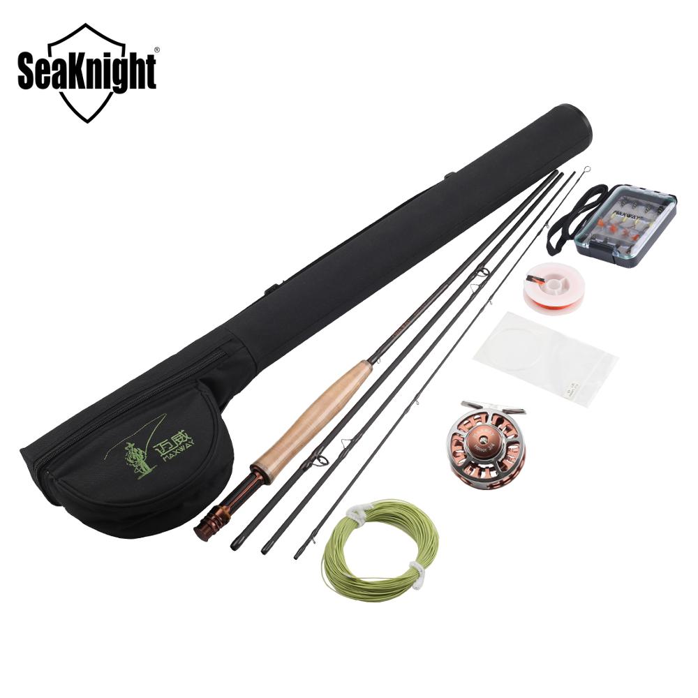 SeaKnight MAXWAY Fly Fishing Set 4 Sections Fly Fishing Rod Reel with Bag  Combo - FishingOrder